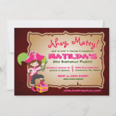 Personalisieren Sie die Niedliche Pirate Geburtsta Einladung (Vorderseite)