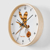 Personalisieren Sie die Orange Dragonfly auf Bur-S Uhr (Winkel)
