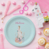 Personalisieren Sie die Osterblass-Dots-Papierplat Pappteller (Party)