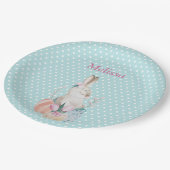 Personalisieren Sie die Osterblass-Dots-Papierplat Pappteller (Schrägansicht)