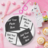 Personalisieren Sie die Papierplatte von 4 Fotos Pappteller (Party)