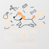 Personalisieren Sie die Pflegewerkzeuge im Geschäf Fensteraufkleber (Blatt)