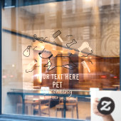 Personalisieren Sie die Pflegewerkzeuge im Geschäf Fensteraufkleber (Café-Fenster)