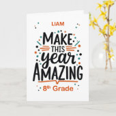 Personalisieren Sie die Phantastische Schulstufe f Karte (Gelbe Blume)