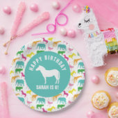 Personalisieren Sie die Preppy Zebra Safari Tier G Pappteller (Party)