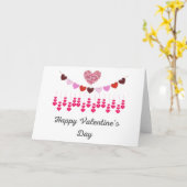 Personalisieren Sie die rosa Herzen der Valentinst Karte (Gelbe Blume)