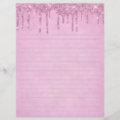 Personalisieren Sie die rosafarbene Glitzer-Statio (Rückseite)