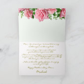 Personalisieren Sie die Roses Happy Mütter Day Mam Karte (Innenseite)