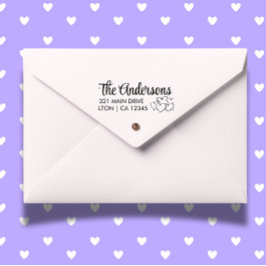 Personalisieren Sie die Rücksendeadresse von Heart Gummistempel