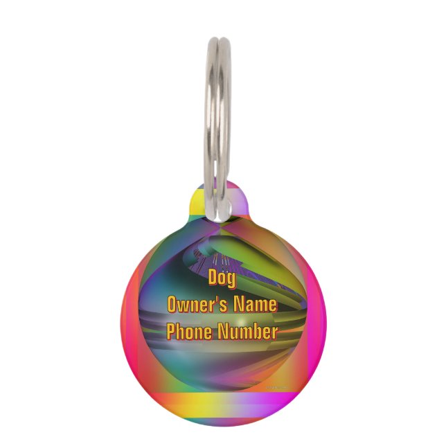 Personalisieren Sie die Rufnummer des Eigentümers  Haustiermarke (Vorderseite)