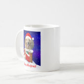 Personalisieren Sie die Santa Rooftop Rentiermasch Kaffeetasse (Vorderseite Links)