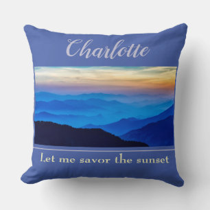 Personalisieren Sie die Savor des Sonnenuntergangs Kissen