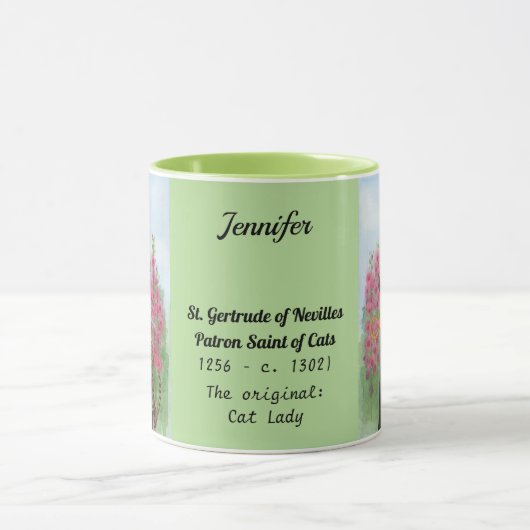 Personalisieren Sie die Schirmherrschaft der Katze Tasse (Zentrum)