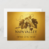 Personalisieren Sie die schöne Einladung Napa Vall Postkarte (Vorne/Hinten)