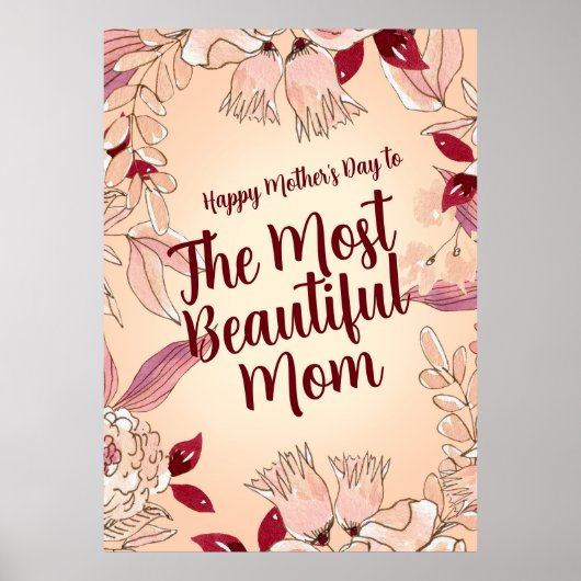Personalisieren Sie die schönste Mama Poster (Vorne)
