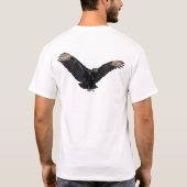Personalisieren Sie die Schwarze Geier-Fotografie T-Shirt (Rückseite)