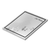 Personalisieren Sie die schwarzen Katzenaufdrucke  Notizblock (Rotiert)