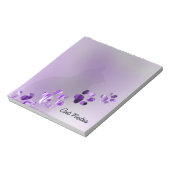 Personalisieren Sie die schwarzen Katzenaufdrucke Notizblock (Rotiert)