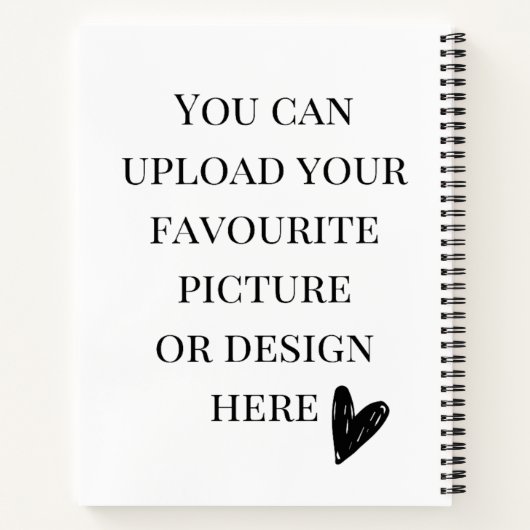 Personalisieren Sie die Spirale 8,5" x 11" Notizblock (Rückseite)