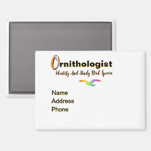 Personalisieren Sie die Studie des Ornithologen üb Magnet