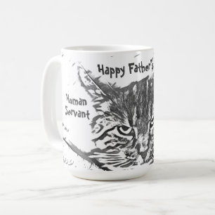 Personalisieren Sie die Tasse des Cat Vatertages