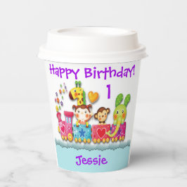 Personalisieren Sie die Tierausbildung für Jungkin Pappbecher