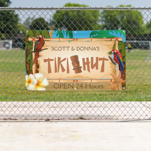Personalisieren Sie die Tiki Hütte im Paradies Des Banner (Insitu)