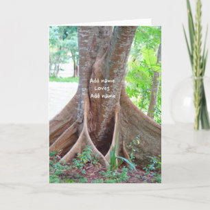 Personalisieren Sie die Tree-Liebe Ihrer Grußkarte Karte