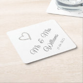 Personalisieren Sie die Untersetzer des Wedding Sq (angewinkelt)