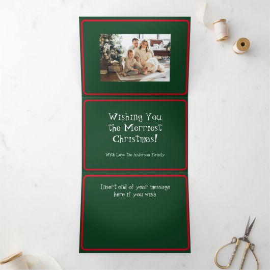 Personalisieren Sie die Weihnachtskarte mit dem dr Dreifach Gefaltete Urlaubskarte (Innenseite)