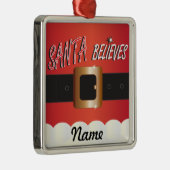 Personalisieren Sie die Weihnachtsstimmung Silbernes Ornament (Rechts)