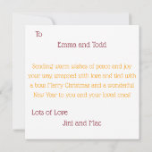 Personalisieren Sie die Weihnachtswoche für den Re Karte (Rückseite)