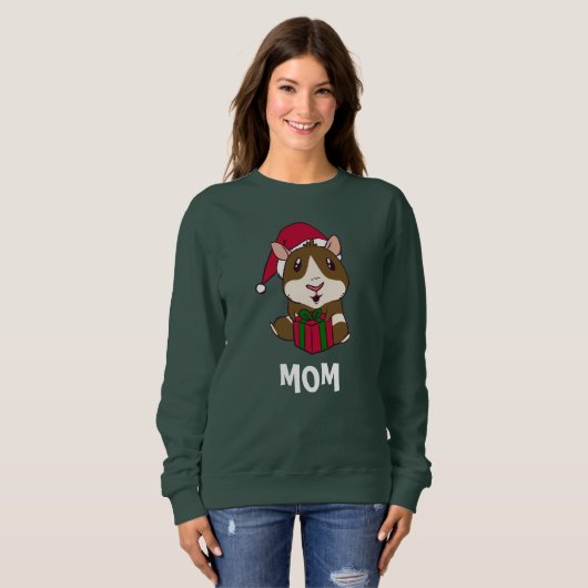 Personalisieren Sie die Weihnachtszeit Guinea Schw Sweatshirt (Vorne ganz)