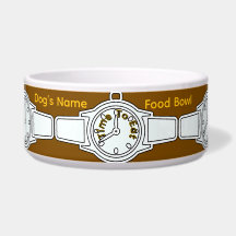 Personalisieren Sie die Zeit des Hundes, um Brown 