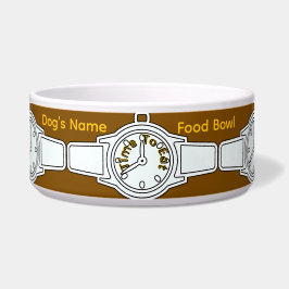Personalisieren Sie die Zeit des Hundes, um Brown  Napf