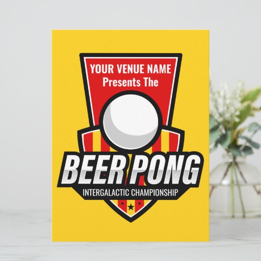 Personalisieren Sie diese Beer Pong Logo Rules Car Programm (Stehend Vorderseite)