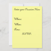 Personalisieren Sie diese Einladung (Rückseite)