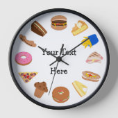 Personalisieren Sie diese Food Graphics Man Höhle Wanduhr (Vorderseite)