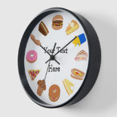 Personalisieren Sie diese Food Graphics Man Höhle  Wanduhr (Winkel)