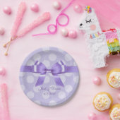 Personalisieren Sie diese Lila und weiße Polka-Dot Pappteller (Party)