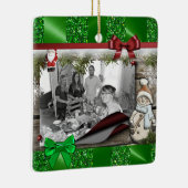 Personalisieren Sie diese Niedliche Weihnachtsrahm Keramikornament (Rechts)