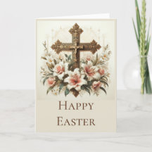 Personalisieren Sie diese Osterkarte mit Cross und