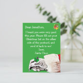 Personalisieren Sie diese Postkarte für den Weihna (Stehend Vorderseite)
