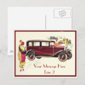 Personalisieren Sie diese Roaring 20ties Cars Post Postkarte (Vorne/Hinten)