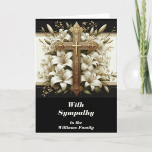Personalisieren Sie diese Sympathy Card mit Cross  Dankeskarte