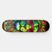 Personalisieren Sie diese trendy Rasta Lion Skateboard (Horizontal)