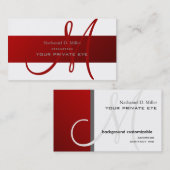 Personalisieren Sie diese Visitenkarte mit Monogra (Vorne/Hinten)