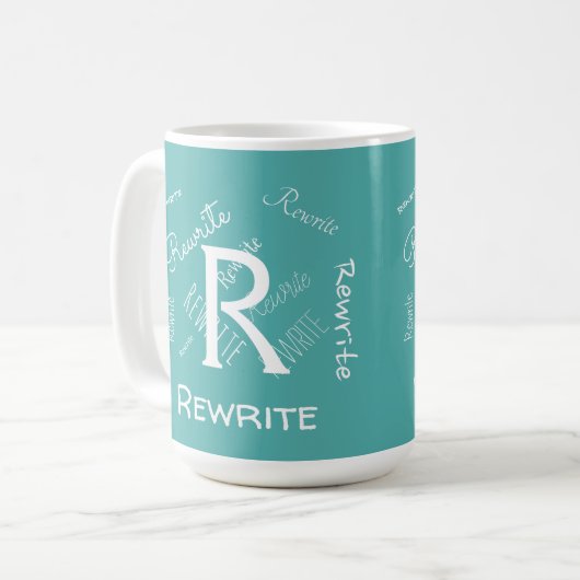 Personalisieren Sie diese Vorlage, MONOGRAM, FAMIL Kaffeetasse (Vorderseite Links)