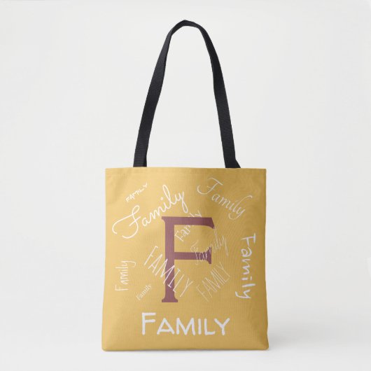 Personalisieren Sie diese Vorlage, MONOGRAM, FAMIL Tasche (Vorderseite)