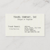 Personalisieren Sie diesen Airline-Boarding-Pass Visitenkarte (Rückseite)
